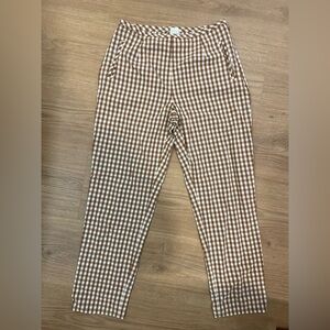 Vintage Urchin Gingham Check Pants - size 2 - rayon blend - tapered leg